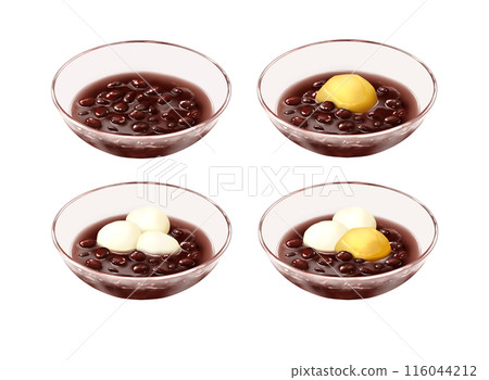 Chilled zenzai Japanese sweets Chestnut Shiratama 116044212