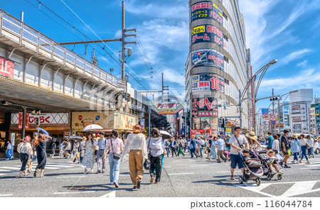 東京上野站台東區的都市風景 116044784