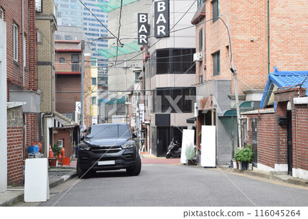 Seoul, Korea - Old streets with many red brick buildings Seoul, Korea - Old streets with many red brick buildings 116045264