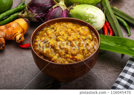 Indian cuisine Dal Tadka soup Indian cuisine Dal Tadka soup 116045470