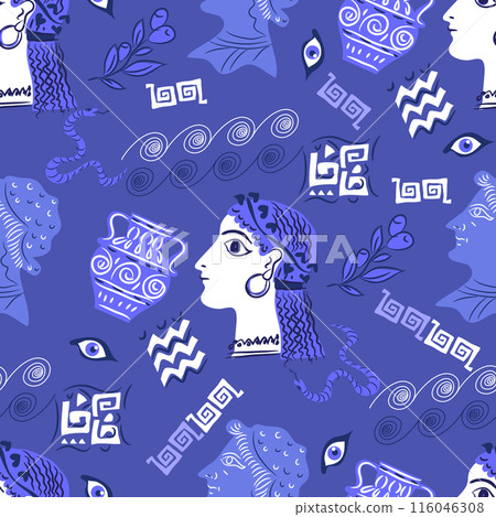 Modern hand drawn seamless pattern Modern hand drawn seamless pattern 116046308