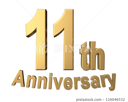 3DCG角色「11th Anniversary/11週年」金、金 3DCG角色「11th Anniversary/11週年」金、金 116046532