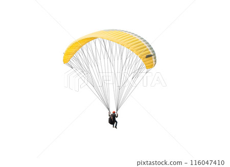 Bright colorful parachute on white background, isolated. 116047410