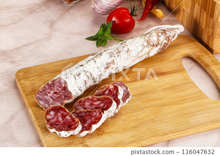 Spanish dry pork sausage Fuet Spanish dry pork sausage Fuet 116047632