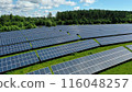 Aerial Perspective of a Solar Field.  116048257