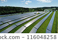 Aerial Perspective of a Solar Field.  116048258