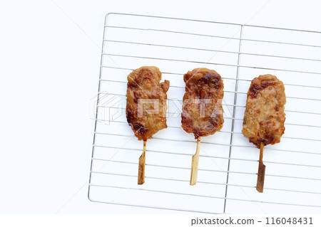 Thai-style grilled BBQ pork 116048431