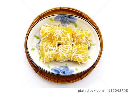 Steam pumpkin cake. Thai Desserts. Steam pumpkin cake. Thai Desserts. 116048798