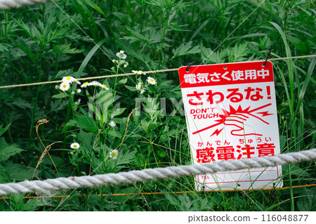 田間安裝電子圍欄 116048877