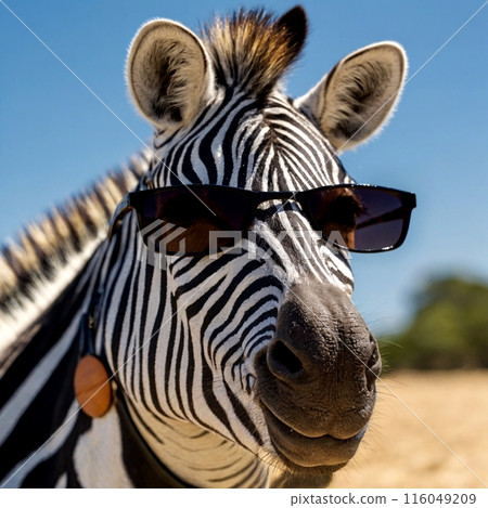 Zebra with sunglasses 116049209