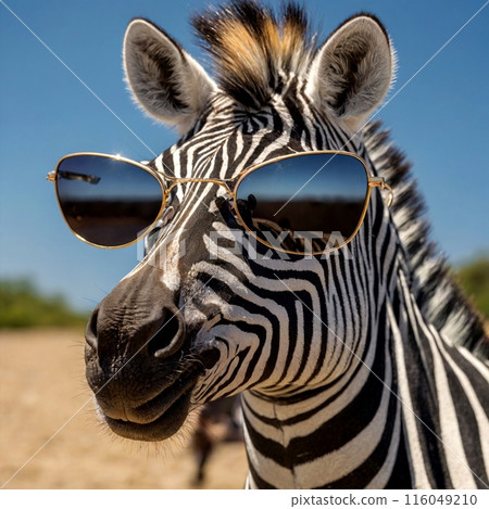 Zebra with sunglasses 116049210
