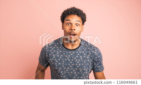 Excited man laughing and rejoicing over unexpected good news Excited man laughing and rejoicing over unexpected good news 116049661