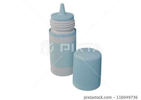 3D rendering of ultrasound gel bottle on white background 3D rendering of ultrasound gel bottle on white background 116049736
