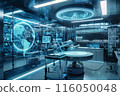 A high-tech futuristic research lab featuring advanced equipment, by Generative AI 116050048