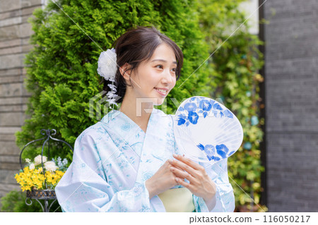 A young woman in a yukata figure A young woman in a yukata figure 116050217