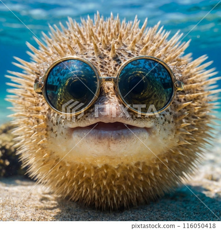 戴著墨鏡的豪豬魚 戴著墨鏡的豪豬魚 116050418
