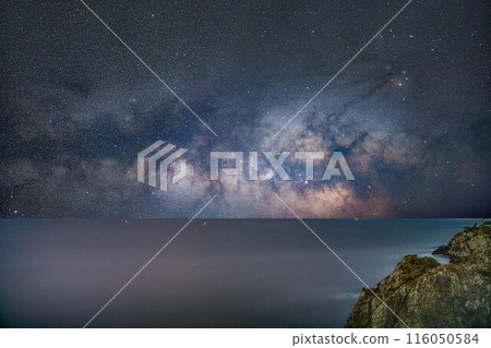 [Milky Way Material] The Milky Way rising from the Pacific Ocean [Iwate Prefecture] 116050584