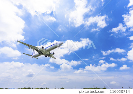 夏季 大阪機場（伊丹機場） 飛機降落大阪府豐中市 116050714