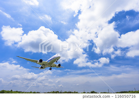 夏季 大阪機場（伊丹機場） 飛機降落大阪府豐中市 116050716