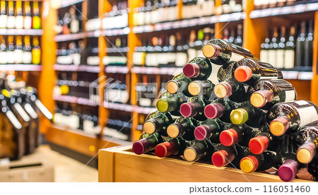 CG material: Image of wine sold in a supermarket 116051460