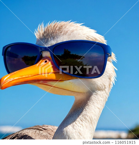 戴著墨鏡的鵜鶘 116051915