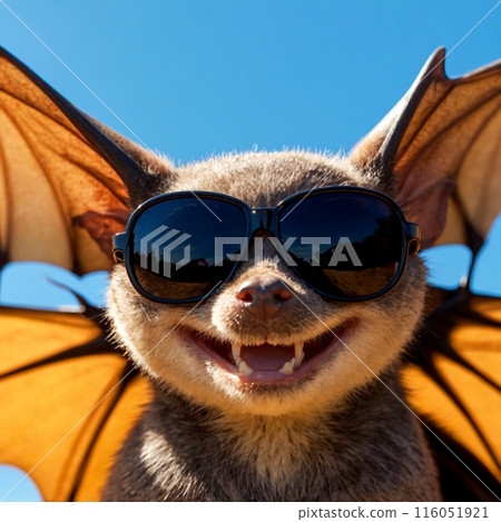 Bat with sunglasses Bat with sunglasses 116051921