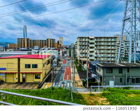 View of the cityscape from the Arakawa River bank in Shingashi, Itabashi Ward 116051930