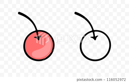 Cherries and sweet cherries, cherry and fruits, graphic design. Berries and berry, food, meal, vector design and illustration 116052972