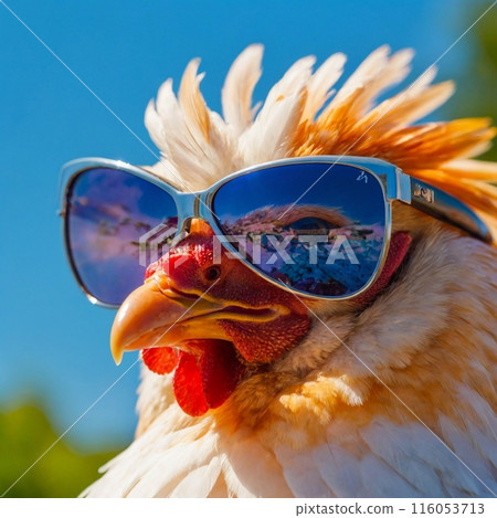 Chicken with sunglasses 116053713