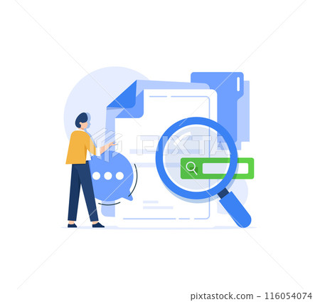 Office clerks or employees searching and indexing files,File manager,data storage. Teamwork,Files search 116054074