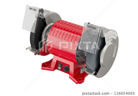 Red double ended grinding machine, 3D rendering 116054093