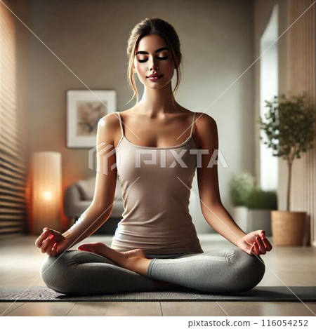 woman meditating 116054252