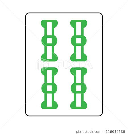 It's a mahjong tile. It's a Suo. It's a four Suo tile. 116054386