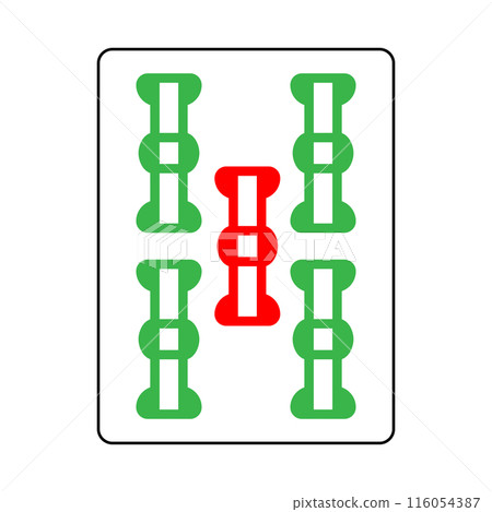 It's a mahjong tile. It's a sou tile. It's five sou tile. 116054387