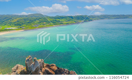 View of Tategami Rock taken by drone 116054724