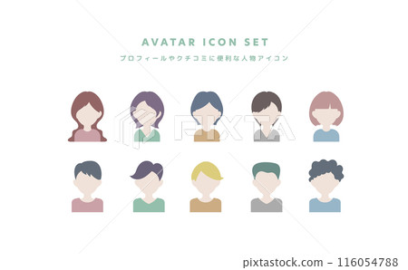Male and female people icon set 116054788