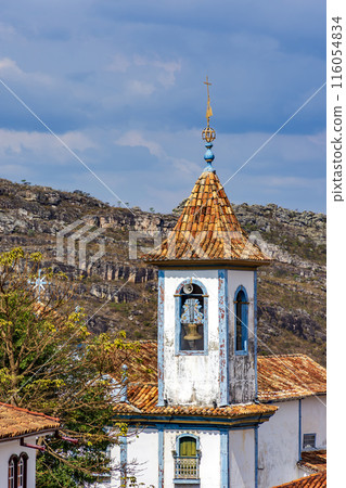 Old baroque church and its tower 116054834