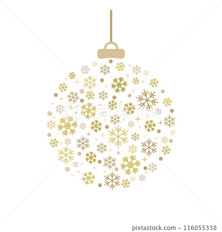 雪花雪球插畫聖誕裝飾聖誕球 116055338