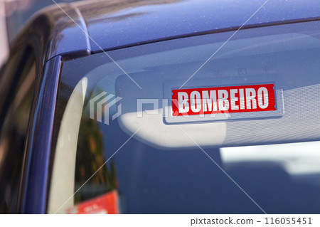 Portuguese fire brigade sign Portuguese fire brigade sign 116055451
