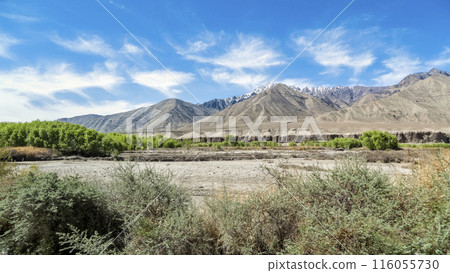 Landscape of the Indus River Basin and the Zanskar Range, Ladakh, India Landscape of the Indus River Basin and the Zanskar Range, Ladakh, India 116055730
