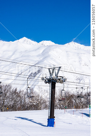 Hakuba Village, Kitaazumi District, Nagano Prefecture Hakuba Sanzan as seen from Hakuba Goryu Ski Resort 116056057