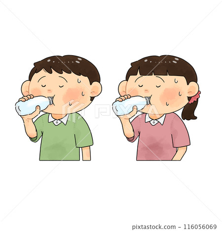 男女補水插畫集_[上半身] 116056069