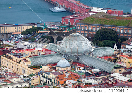 Aerial view of the Galleria Umberto I in Naples 116056445