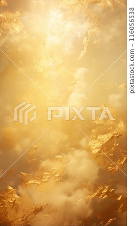 Gorgeous panorama scenic of the sunrise or sunset with silver lining and cloud on the orange sky 116056538