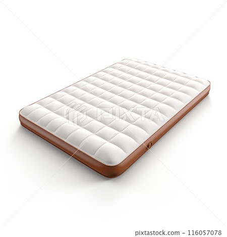 A white plastic rectangle gadget is on a white surface 116057078