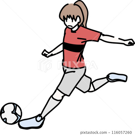 Soccer kick shot motion 116057260