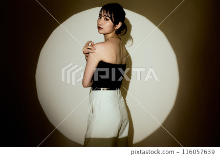 Female portrait in light and shadow Female portrait in light and shadow 116057639
