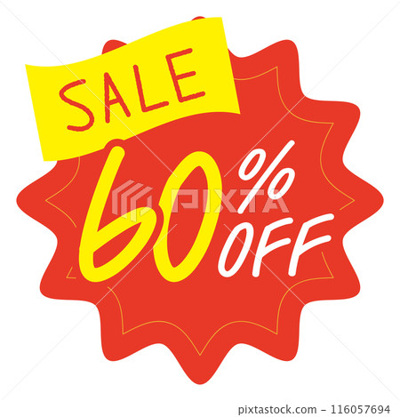 60% OFF sale icon 116057694