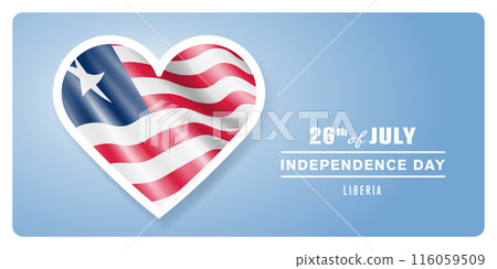 Liberia happy independence day greeting card, banner vector illustration 116059509