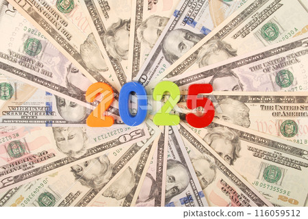2025 New year isolated on white background. 2025 New year isolated on white background. 116059512
